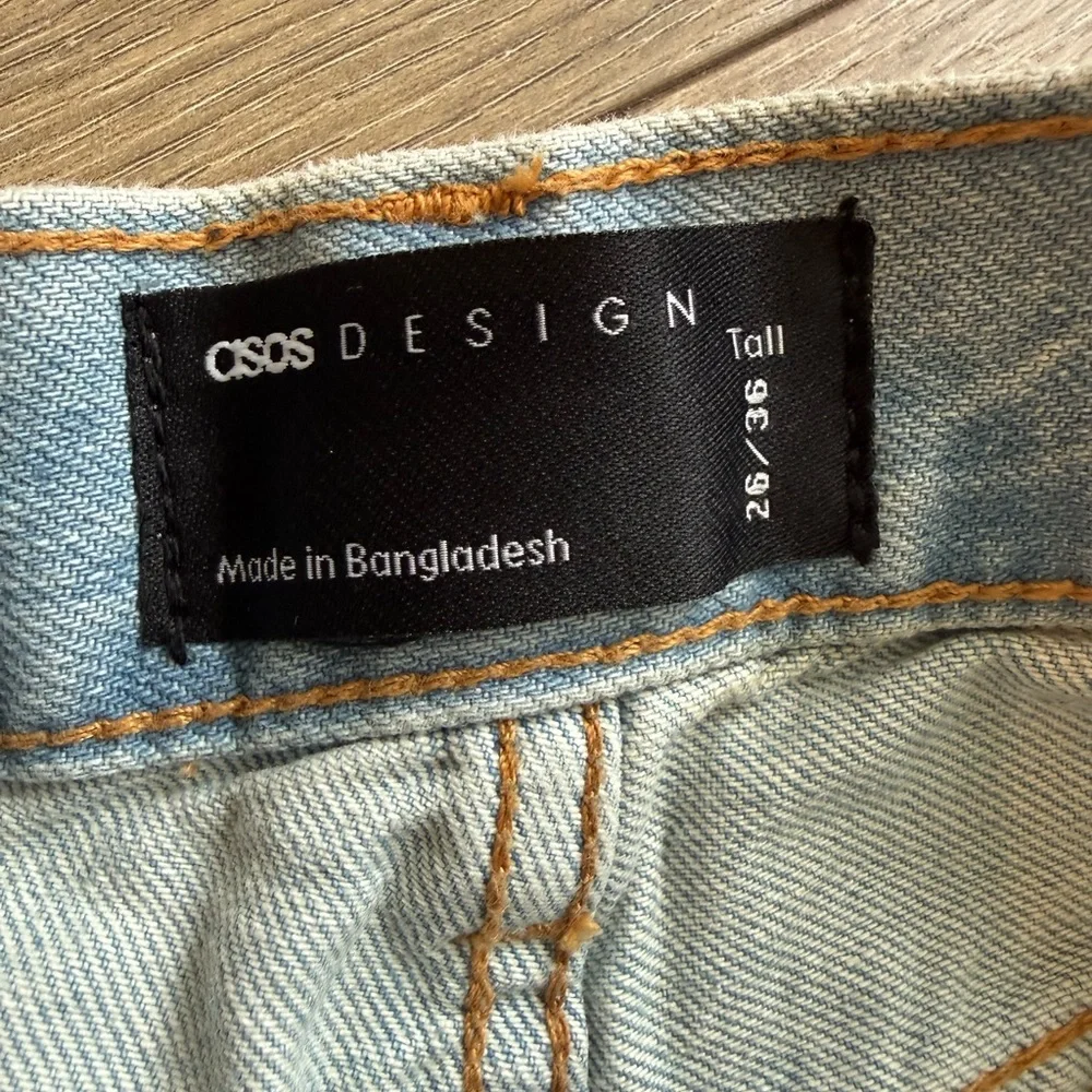 ASOS Tall Straight Light Blue Jeans 26 - Picture 4 of 8